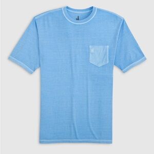 johnnie-O Light Blue Pocket Tee